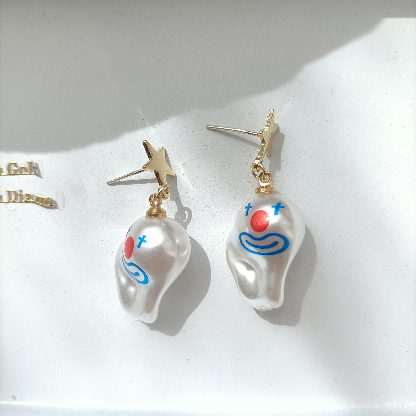Pearl Clown Earrings