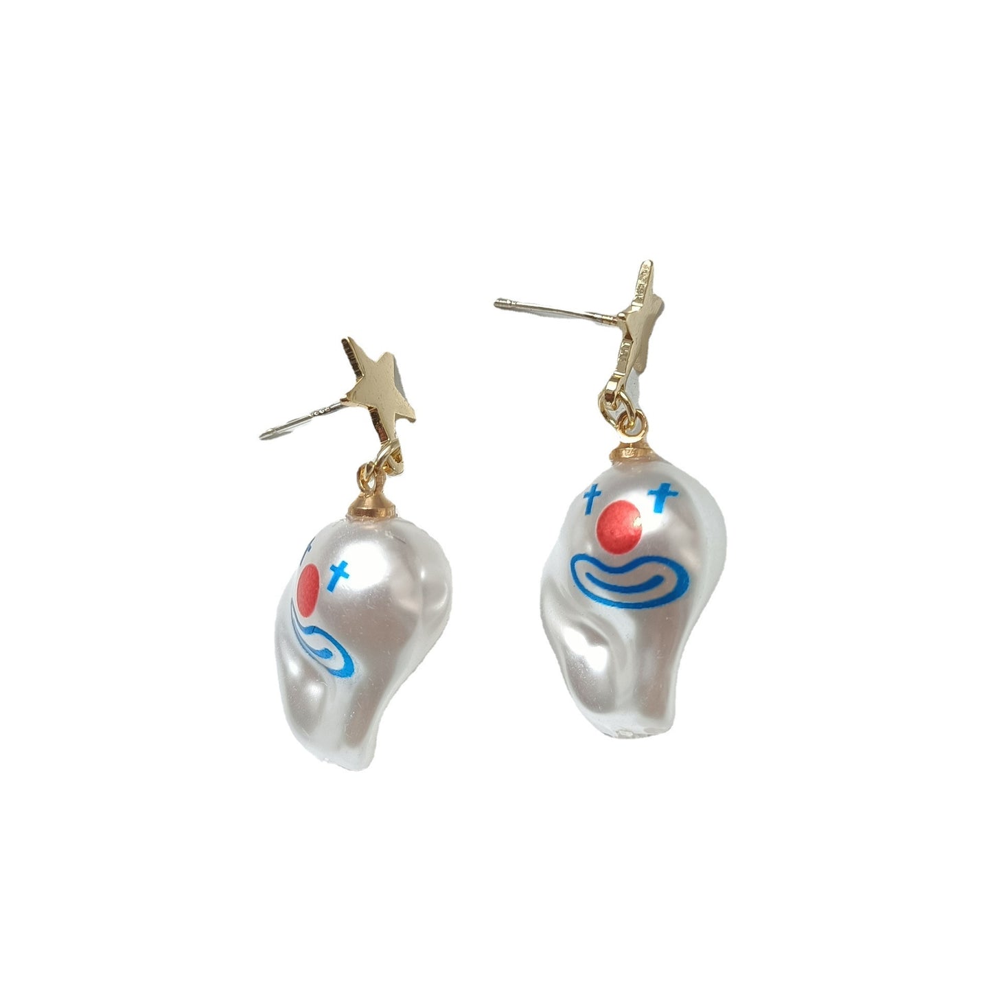 Pearl Clown Earrings