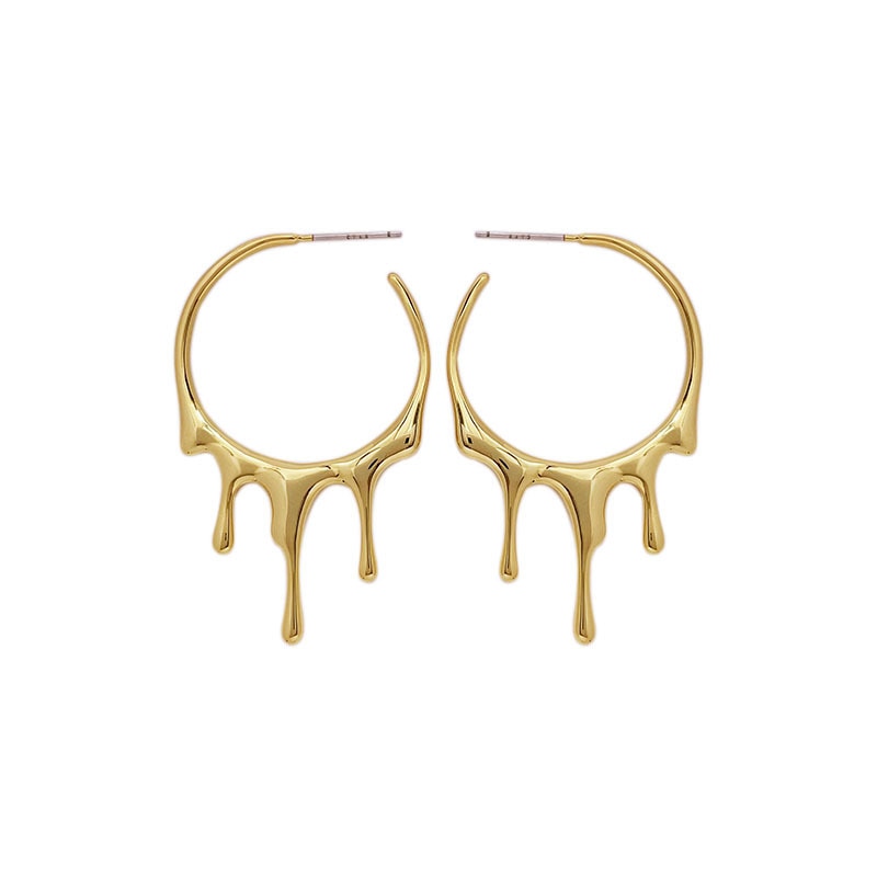 Liquid Metal Hoop Earrings