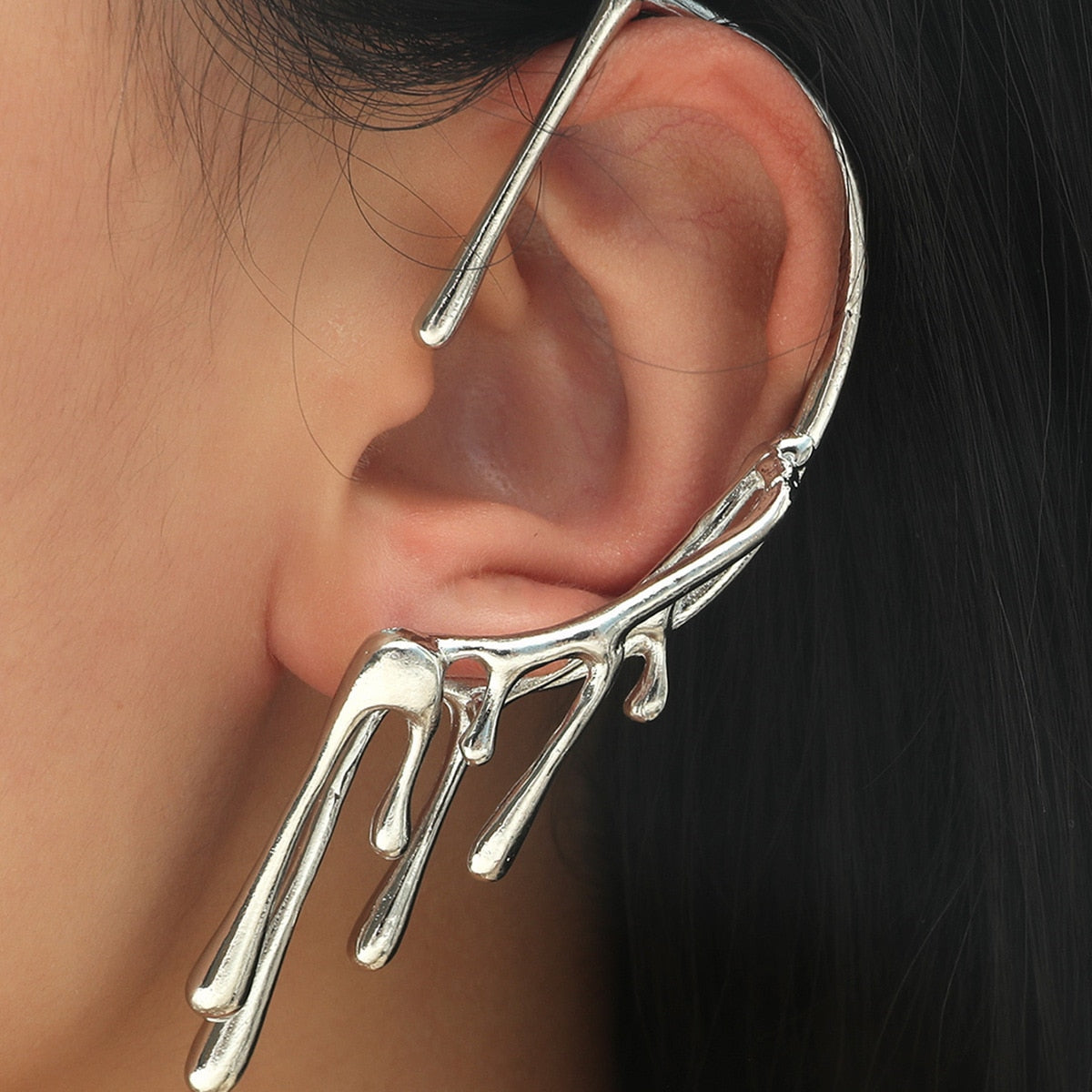 Liquid Metal Ear Cuff