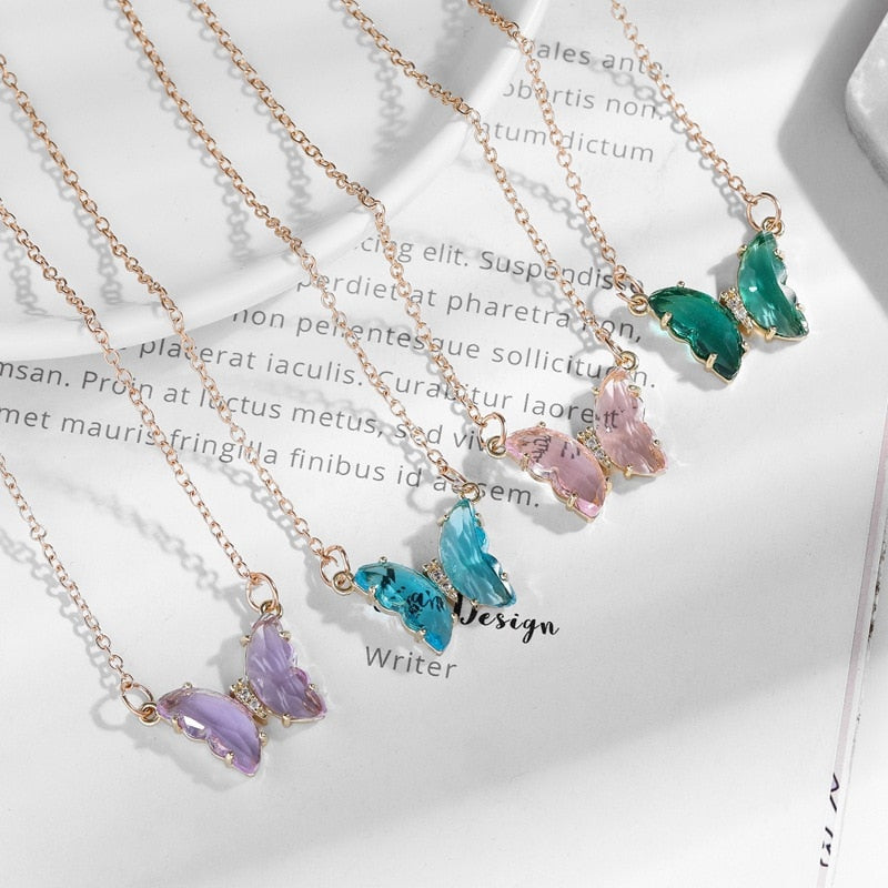 Crystal Butterfly Necklace