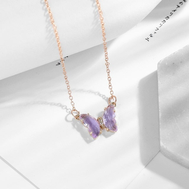 Crystal Butterfly Necklace