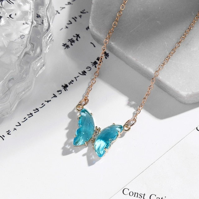 Crystal Butterfly Necklace