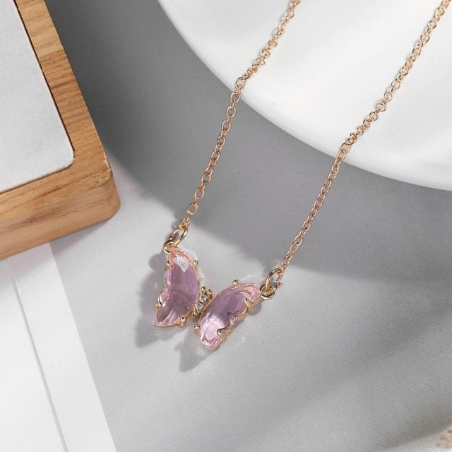 Crystal Butterfly Necklace