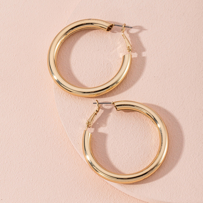 Round Hoop Earrings
