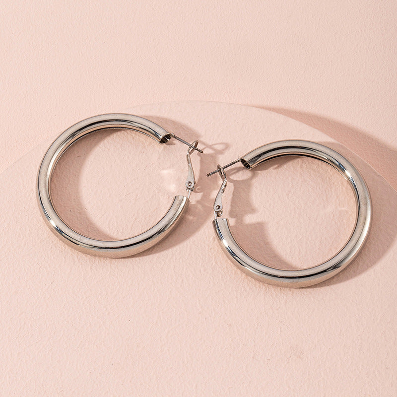 Round Hoop Earrings