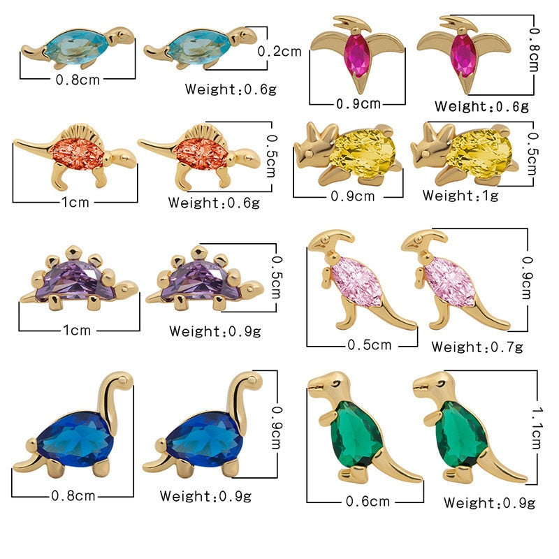 Dinosaur Stud Earrings