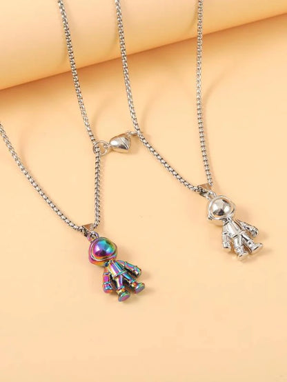 Matching Astronaut Necklaces