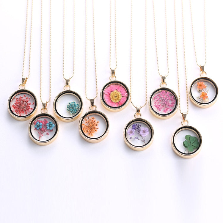 Dried Flower Necklaces